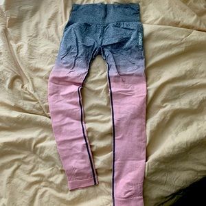 Gymshark pink/grey ombré leggings